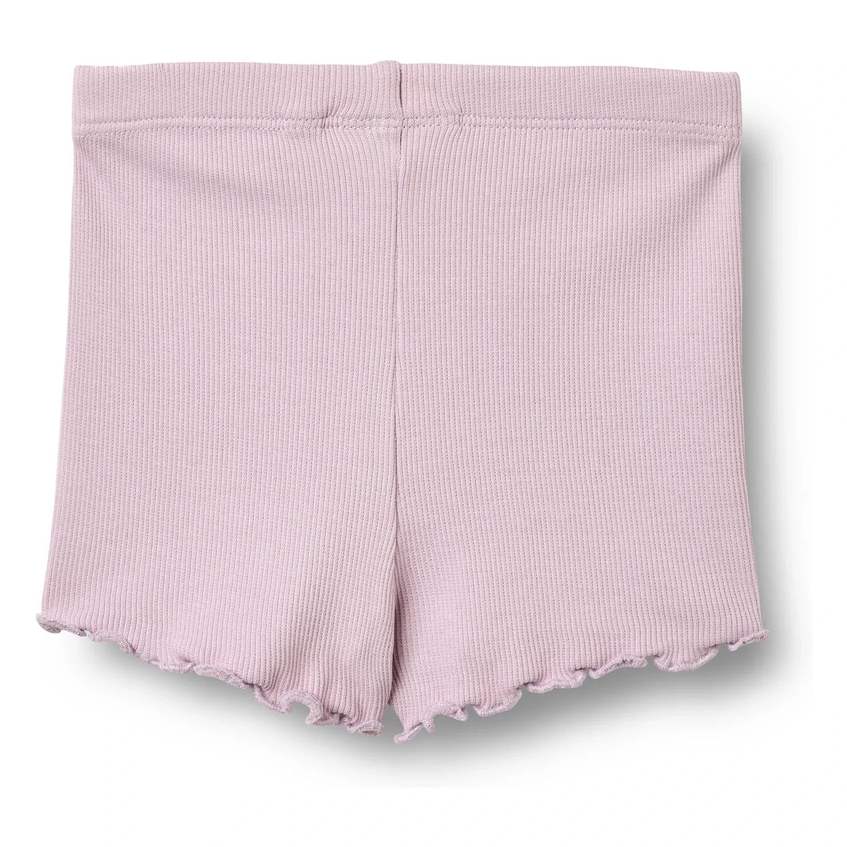 Wheat - Shorts de bebé de algodón orgánico acanalado | Lavanda