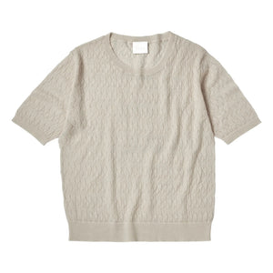 FUB - Suéter de punto fino de lana merina Pointelle - Colección Mujer | Crudo