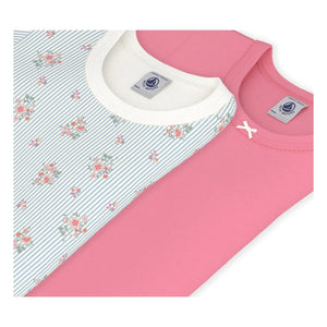 Petit Bateau - Camisetas estampadas de flores Lote 2 | Rosa