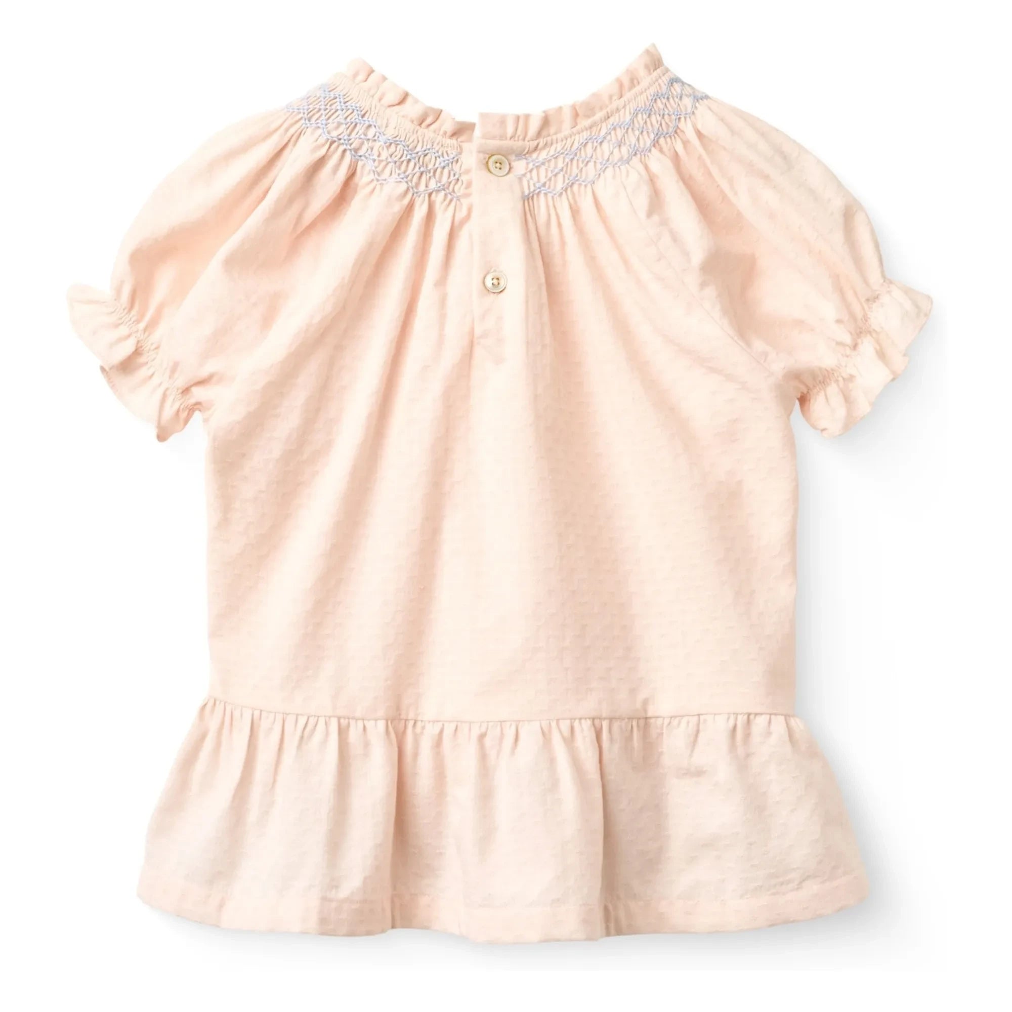Copenhagen Colors - Blusa fruncida de algodón orgánico | Rosa Lichi
