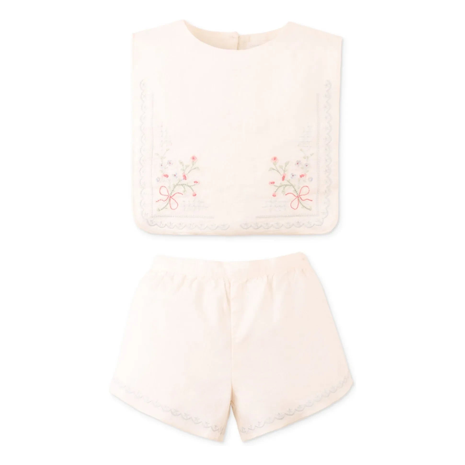 Gingersnaps - Conjunto de top y shorts de lino de Sharpay | Crudo