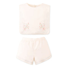 Gingersnaps - Conjunto de top y shorts de lino de Sharpay | Crudo
