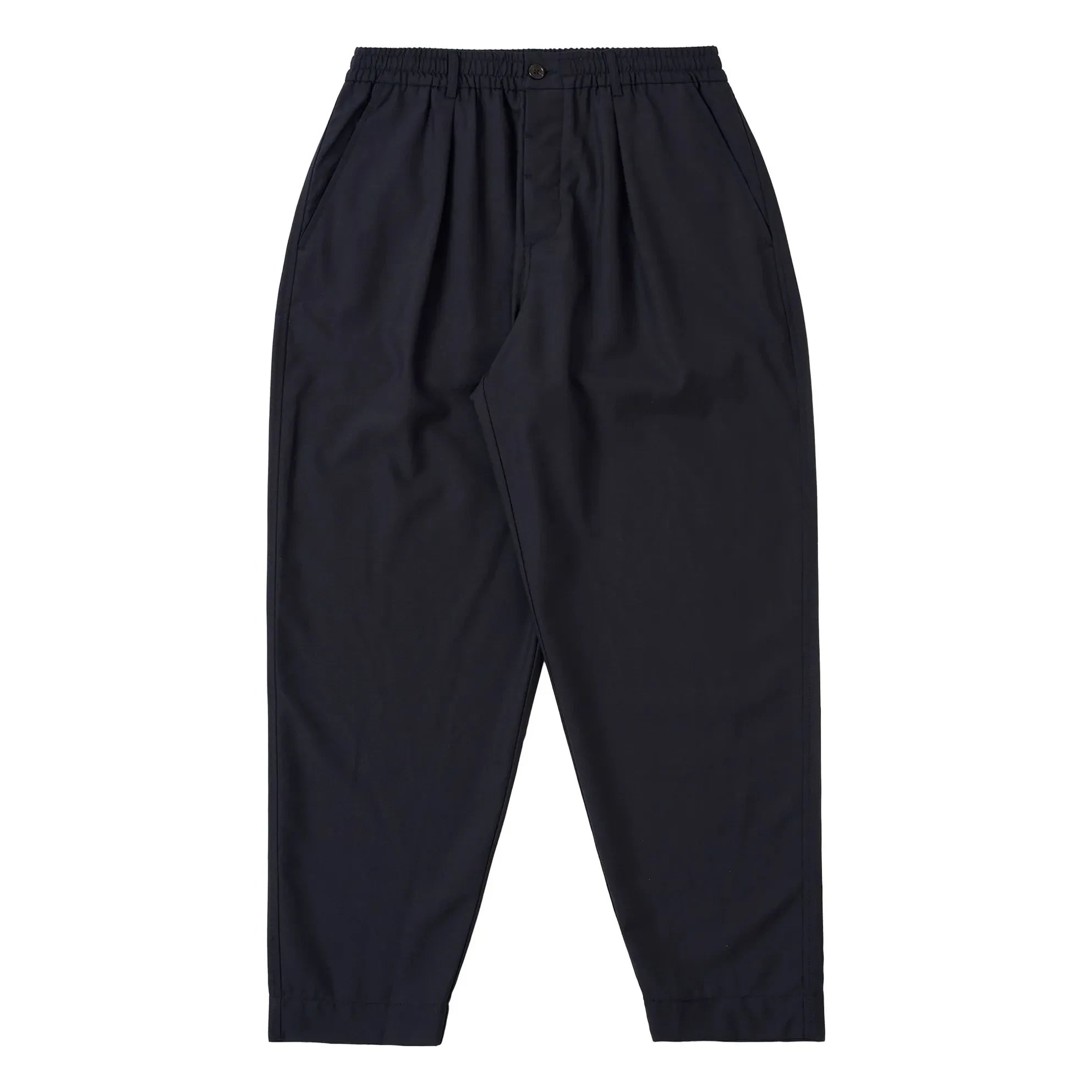 Universal Works - Pantalón de traje tropical plisado | Azul oscuro