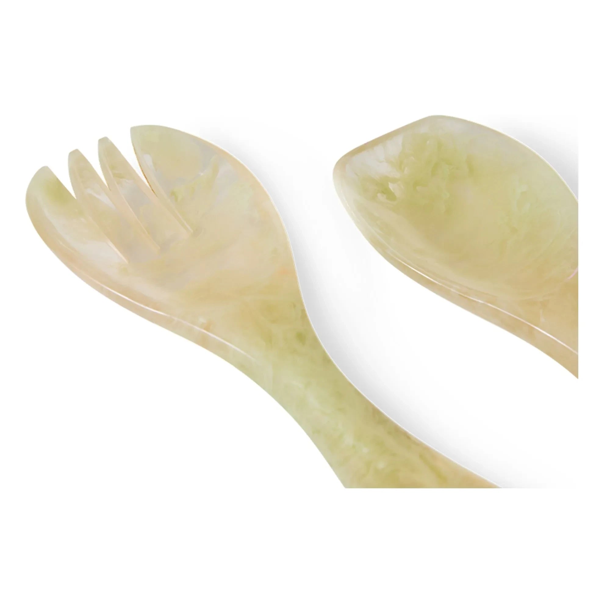 HKliving - Set de servir ensalada de resina | Verde claro