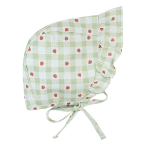 Petit Lem - Gorro a cuadros de algodón orgánico | Verde