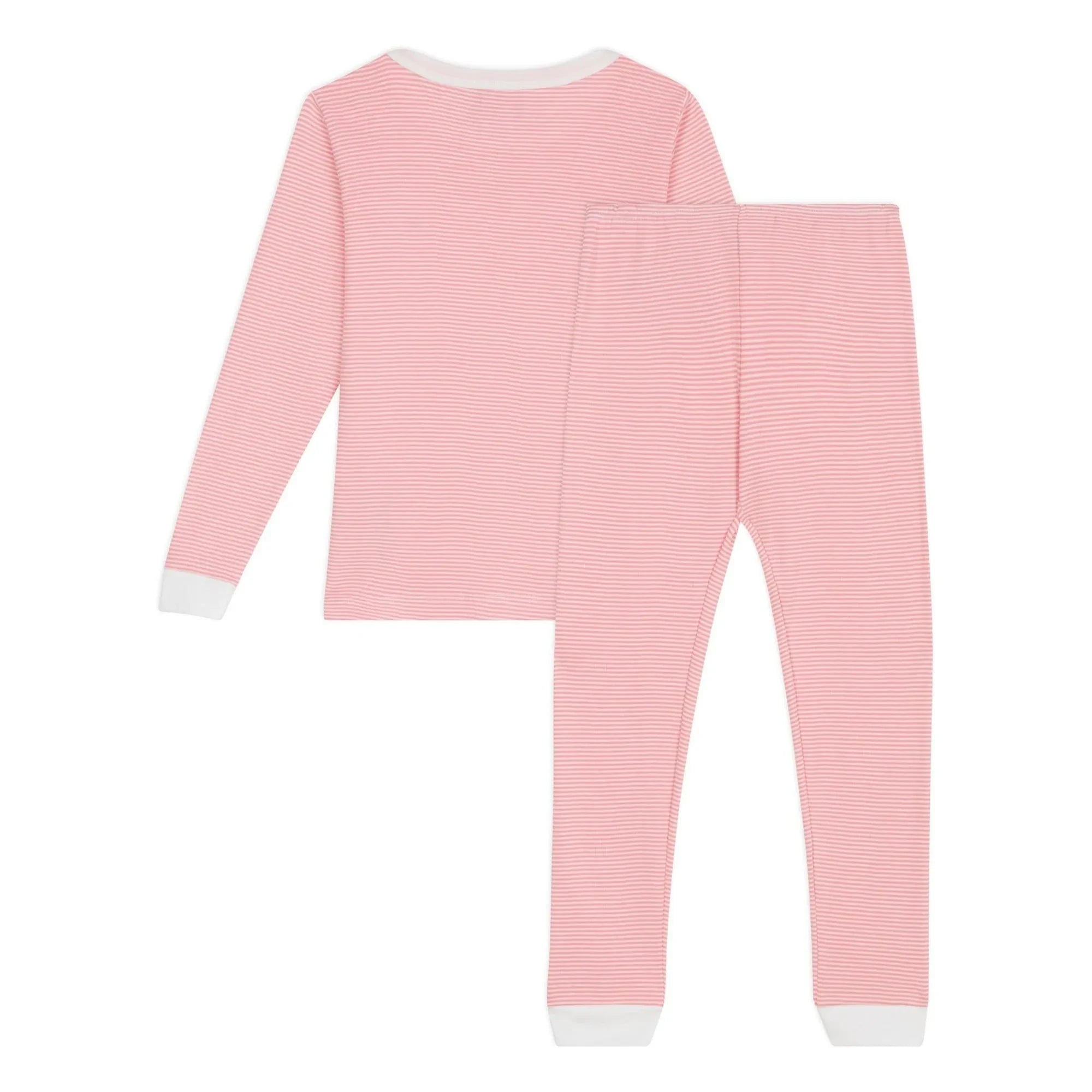 Petit Bateau - Pijama de rayas ajustado de algodón orgánico Milleraies | Rojo