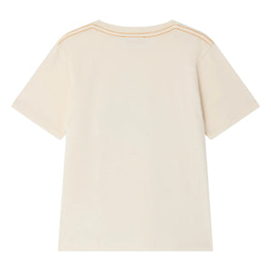 Bonpoint - Camiseta de Algodón Orgánico Thibald Coche | Marfil