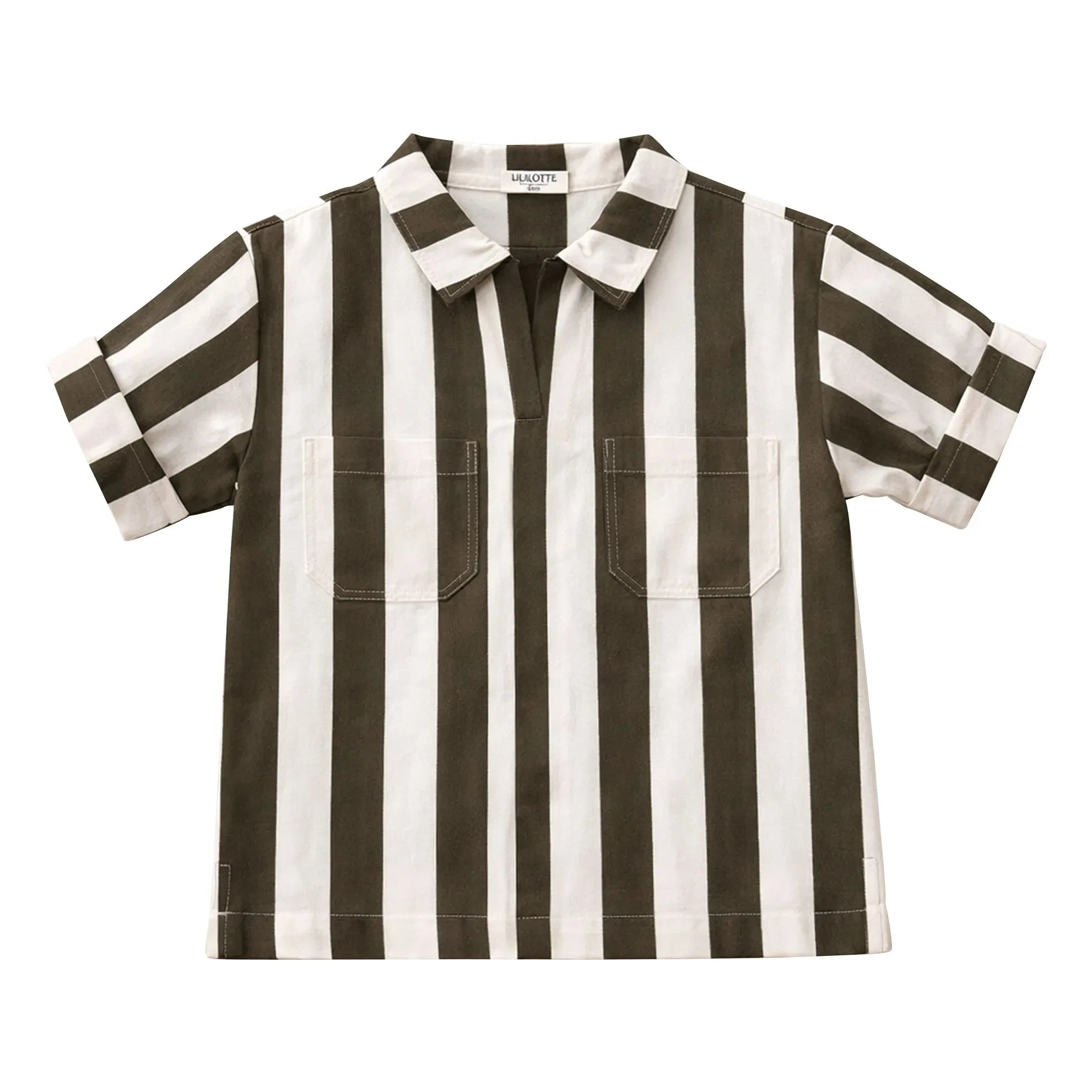 Lililotte - Camisa de Algodón Orgánico Tejido Rayas Carl | Crudo