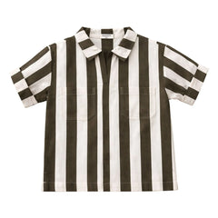 Lililotte - Camisa de Algodón Orgánico Tejido Rayas Carl | Crudo