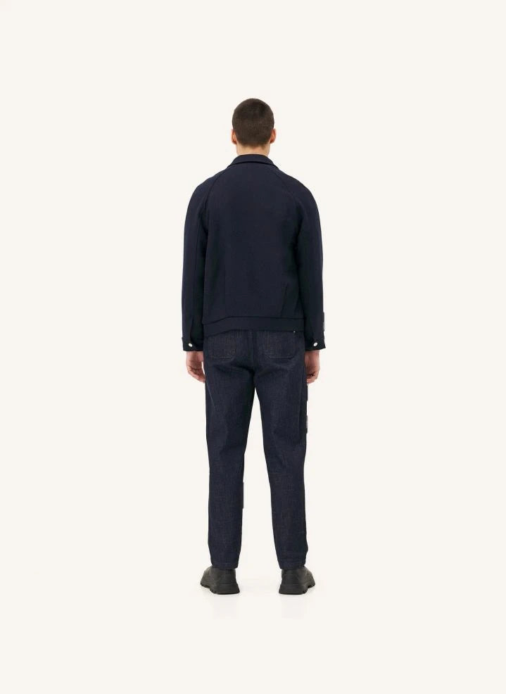 Noyoco - Chaqueta de lana reciclada Palma | Azul marino