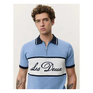 Les Deux - Polo con cremallera | Azul claro