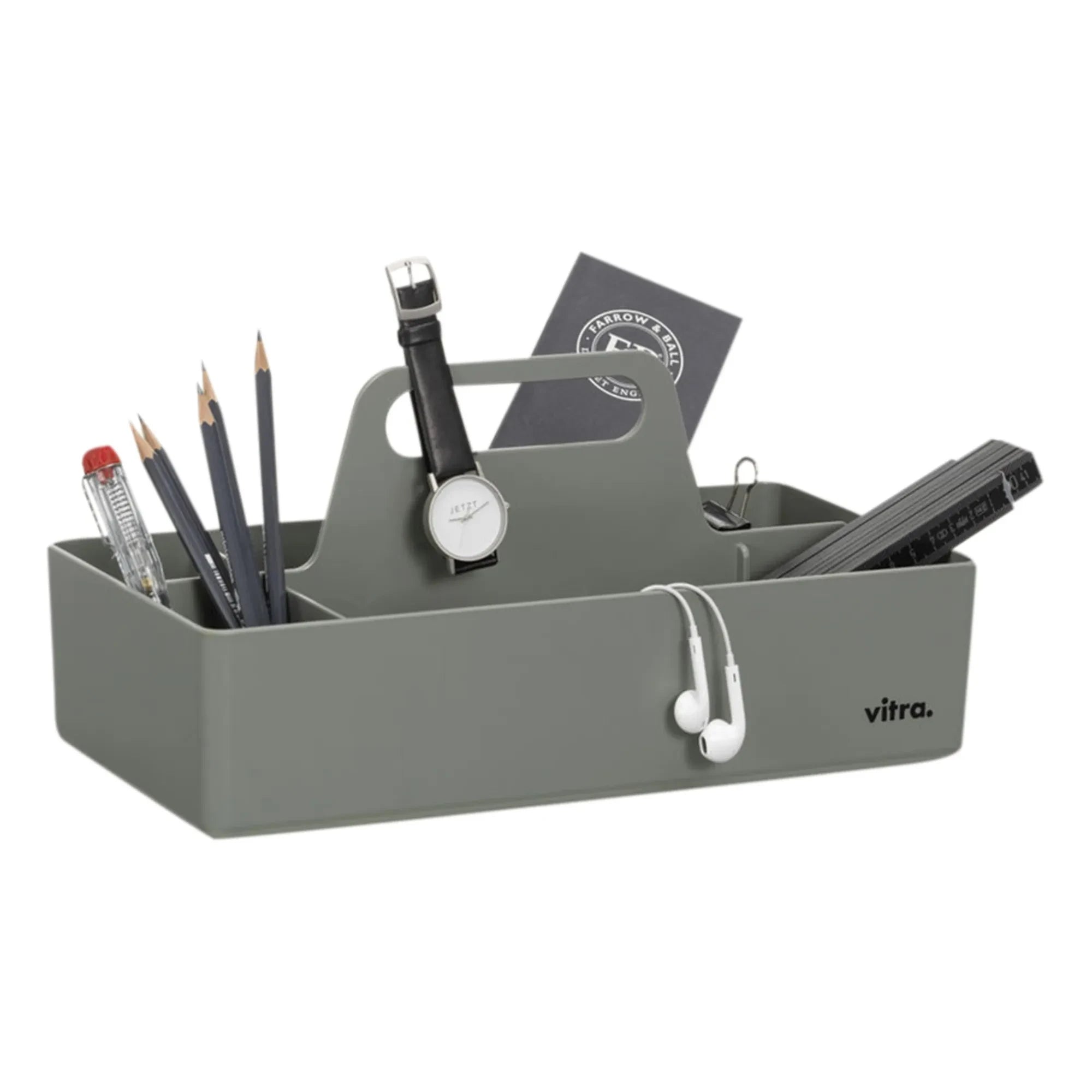 Vitra - Organizador de caja de herramientas de plástico reciclado - Arik Levy | Gris Musgo
