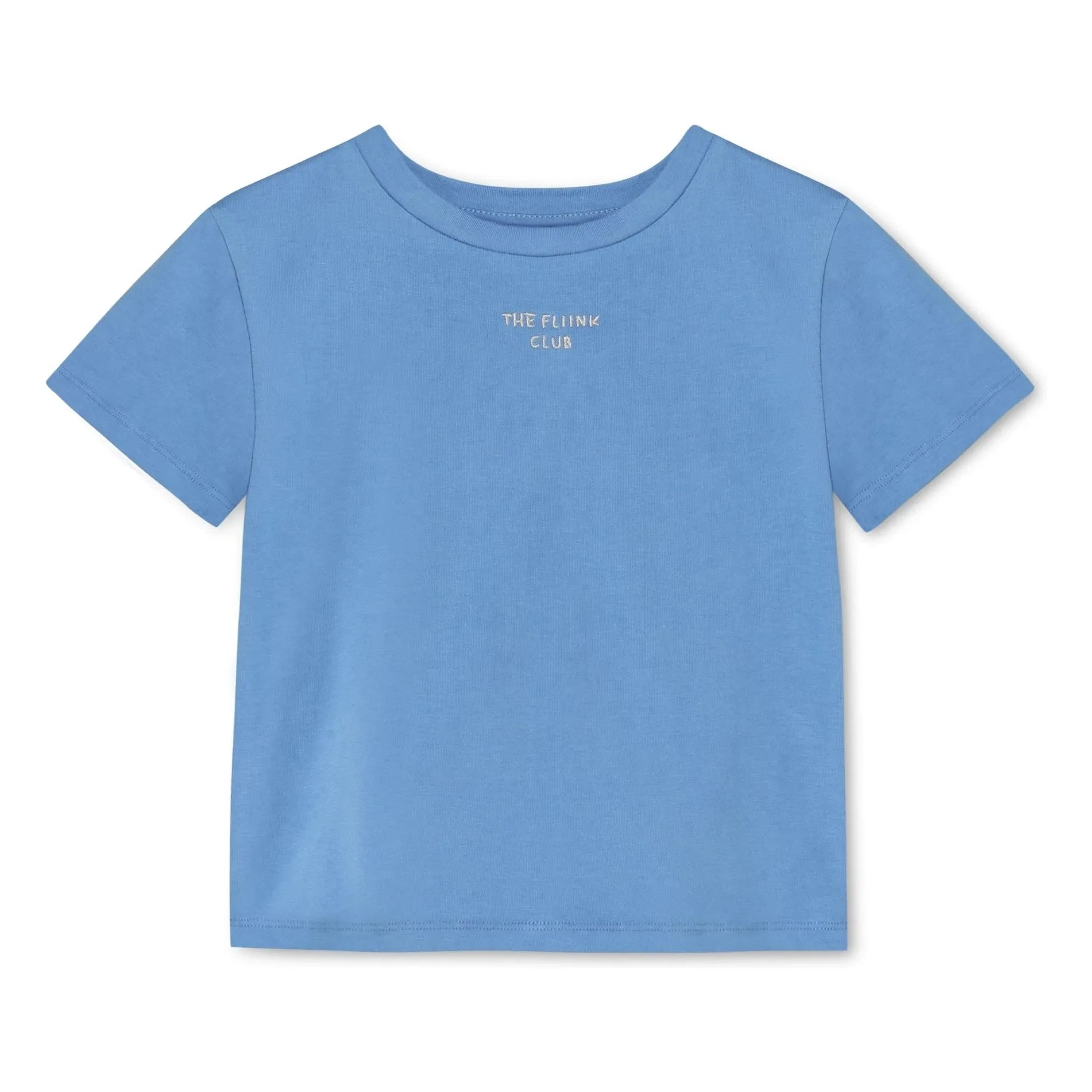 Fliink - Camiseta de algodón orgánico Summer Club | Azul celeste