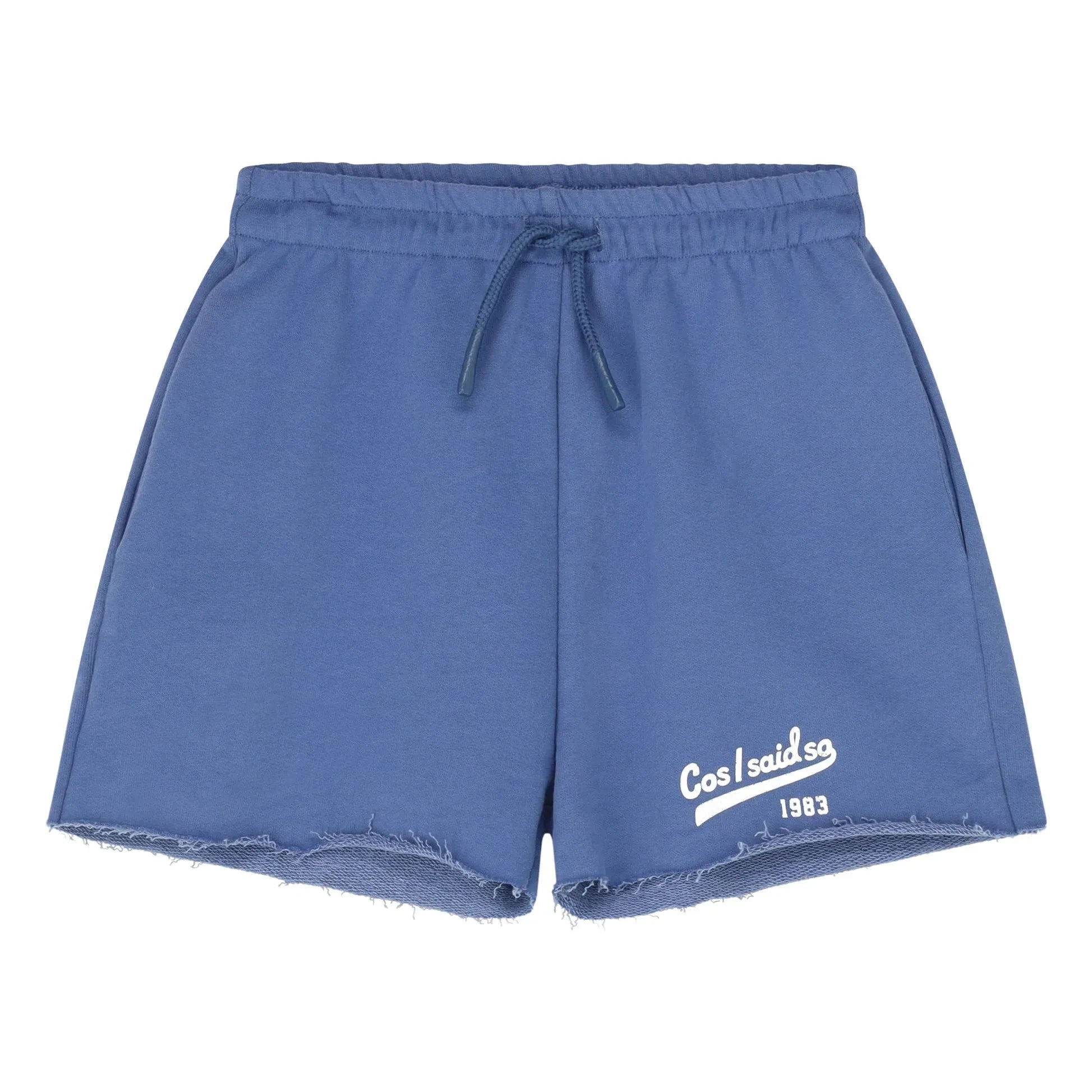 Cos I Said So - Pantalones cortos deportivos con logo recortado de algodón orgánico | Azul