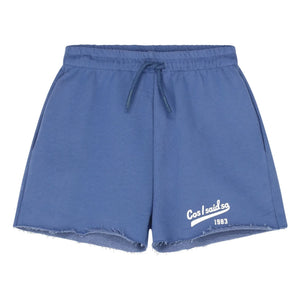 Cos I Said So - Pantalones cortos deportivos con logo recortado de algodón orgánico | Azul