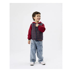 Goldie + Ace - Solda Belli Olmayan Cargo Jeans | Mavi