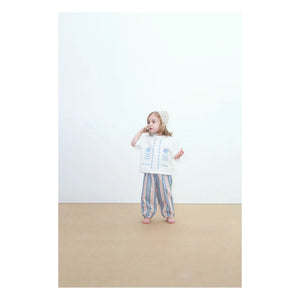 Tinycottons - Pantalones Rayas Popelín | Rosa Pastel