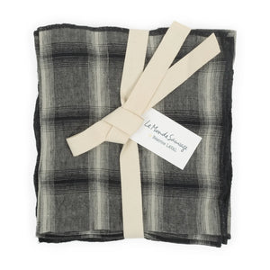 Le Monde Sauvage - Servilletas de Lino Lavado Highlands - Set de 4 | Gris oscuro