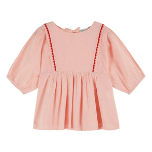 Emile et Ida - Blusa con volantes voile | Rosa pálido