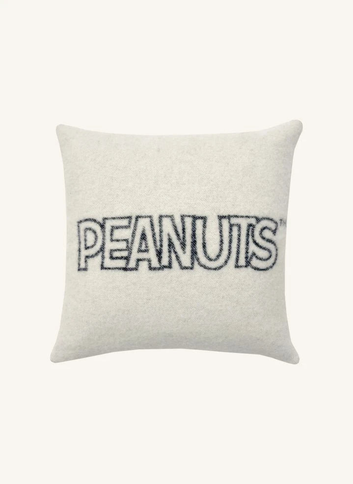 Maison Deux - Peanuts funda de cojín de lana | Negro