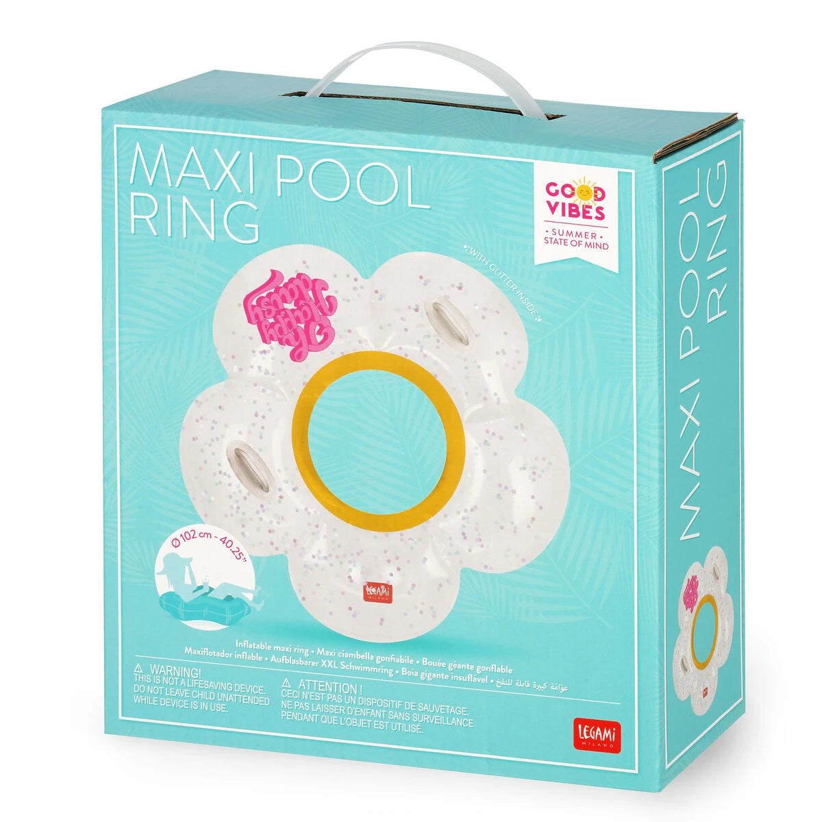 Legami - Anillo Inflable Maxi Daisy - Anillo de Piscina Maxi