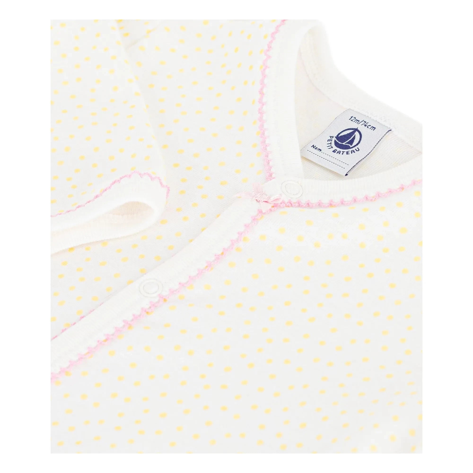 Petit Bateau - Pijama de algodón orgánico para bebé | Blanco