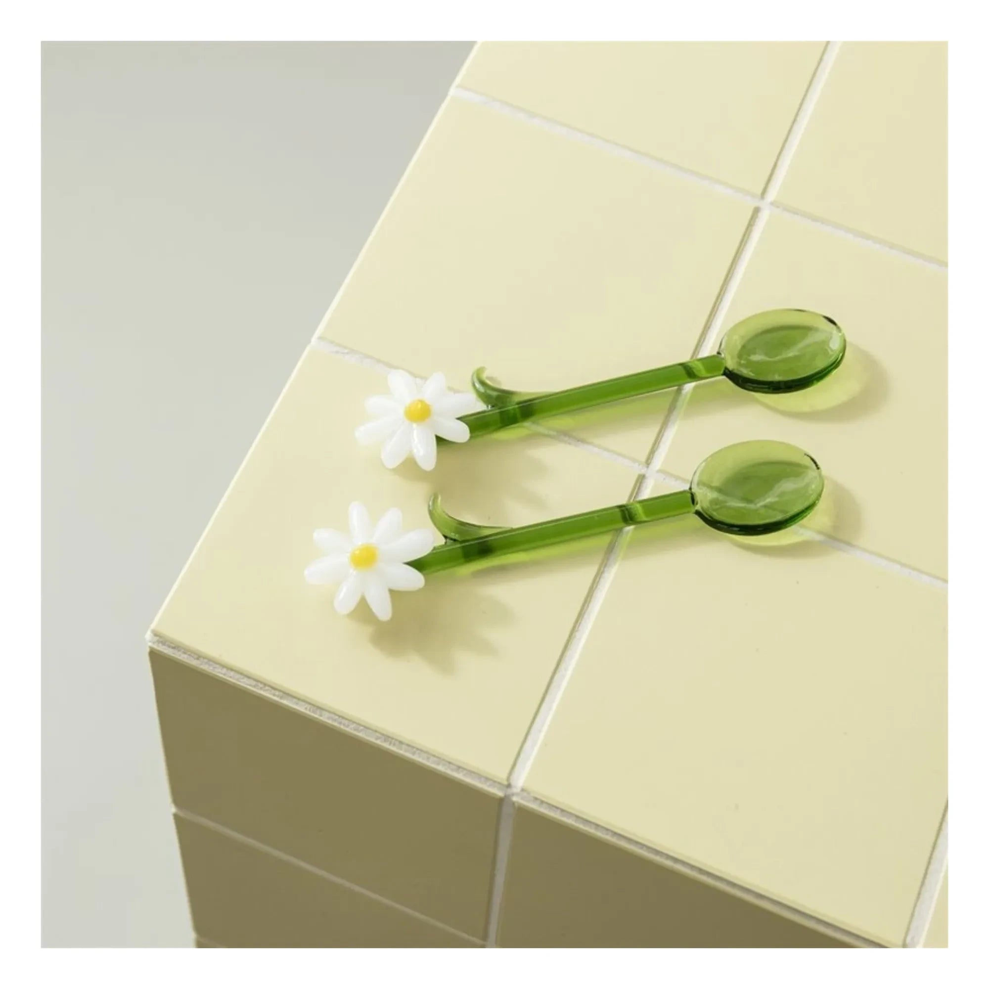 &Klevering - Cucharas Flora - Set de 2 | Blanco