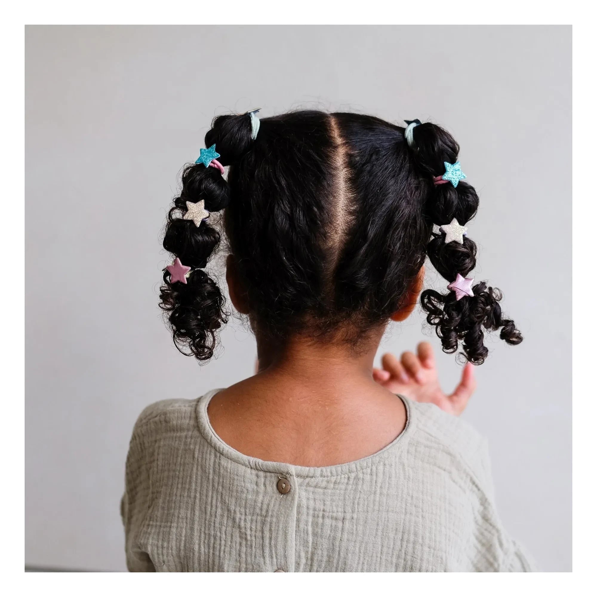 Mimi & Lula - Set de 8 Mini Scrunchies Stellina | Azul