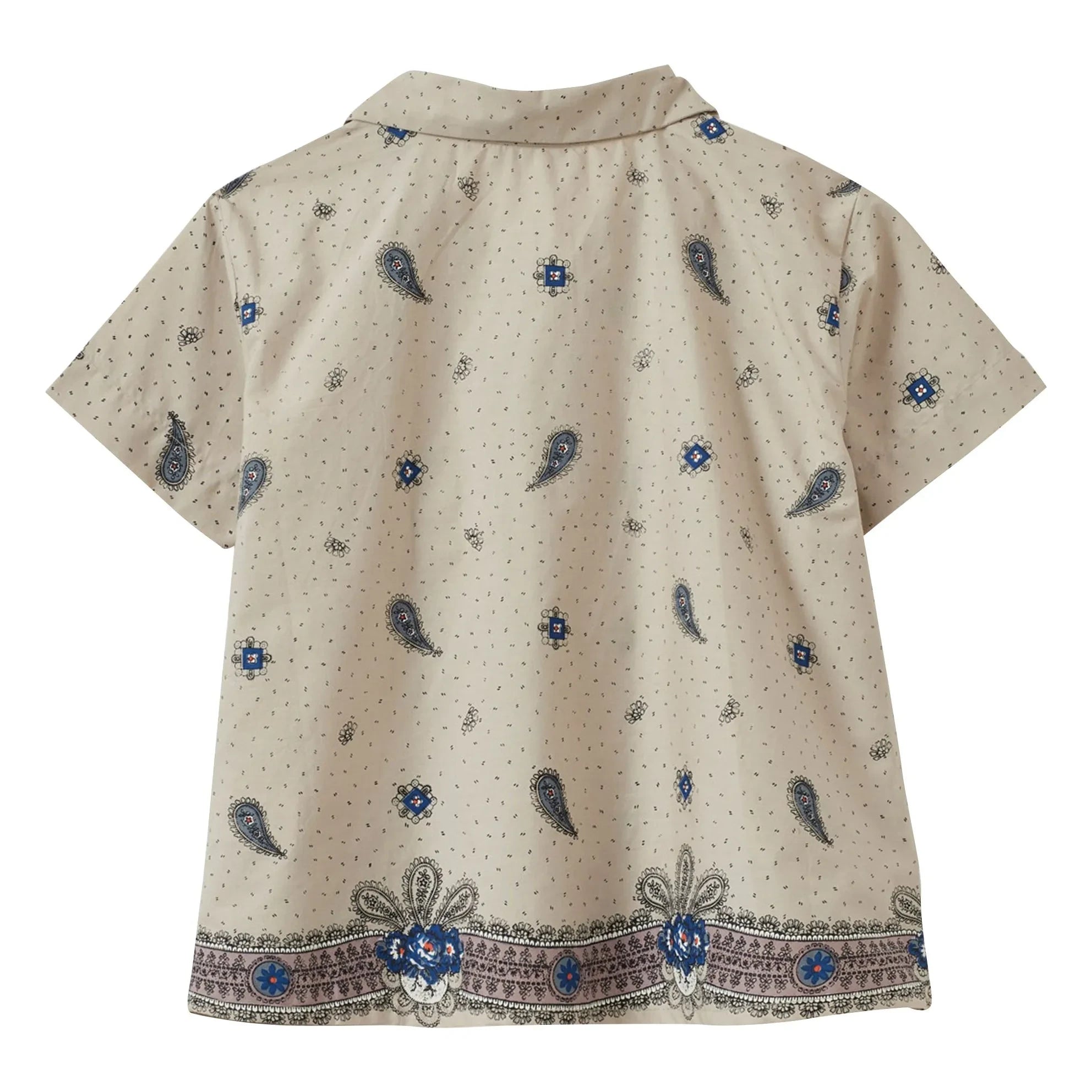 Caramel - Camisa Bambú Paisley | Crudo