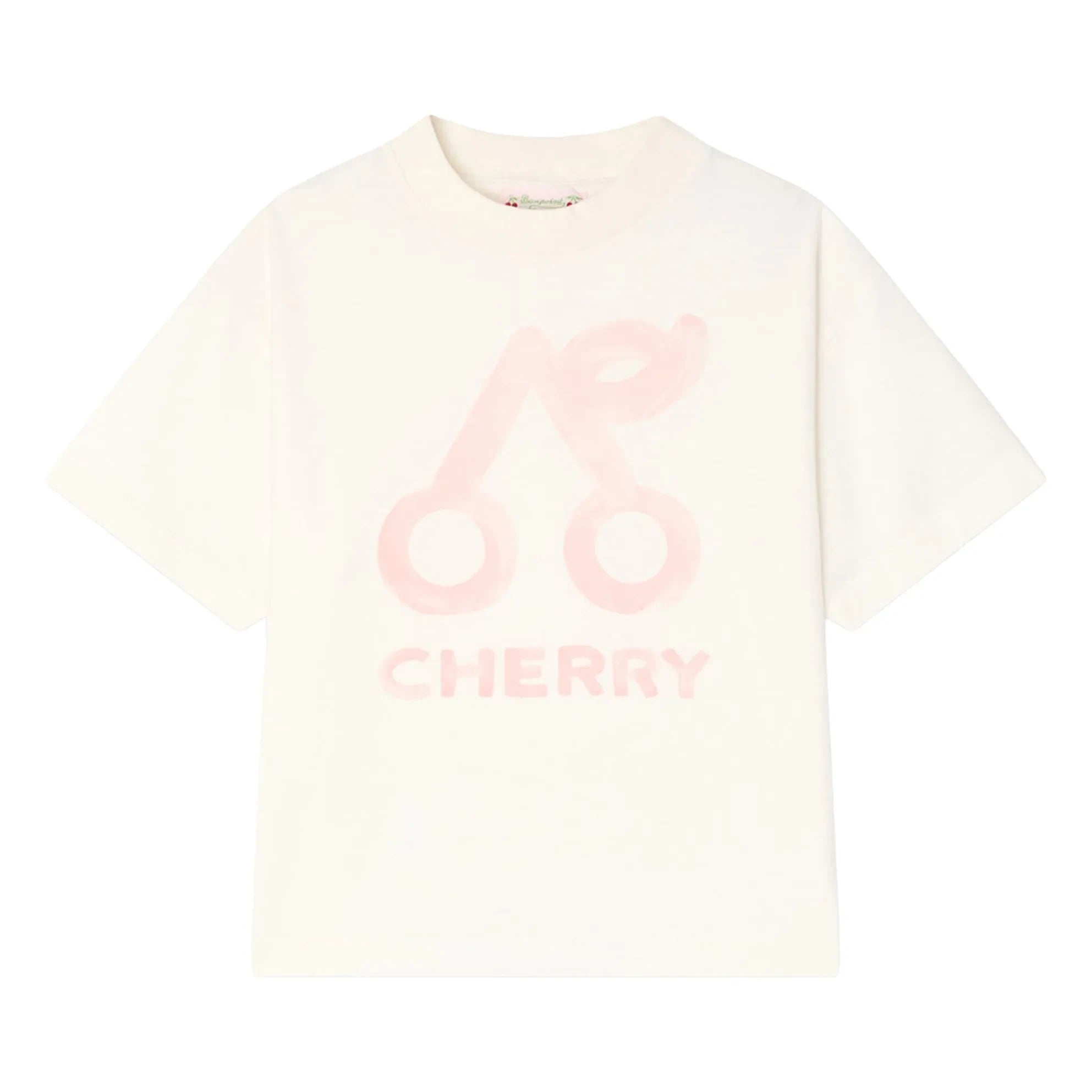 Bonpoint - Camiseta de algodón orgánico Lele Cherry | Crema