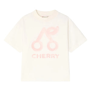 Bonpoint - Camiseta de algodón orgánico Lele Cherry | Crema