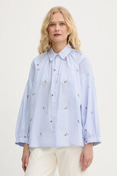 Weekend Max Mara camisa de algodón para mujer BUTTERFLY