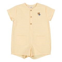 Loir - Mono Vichy de Algodón Orgánico Arsène | Amarillo