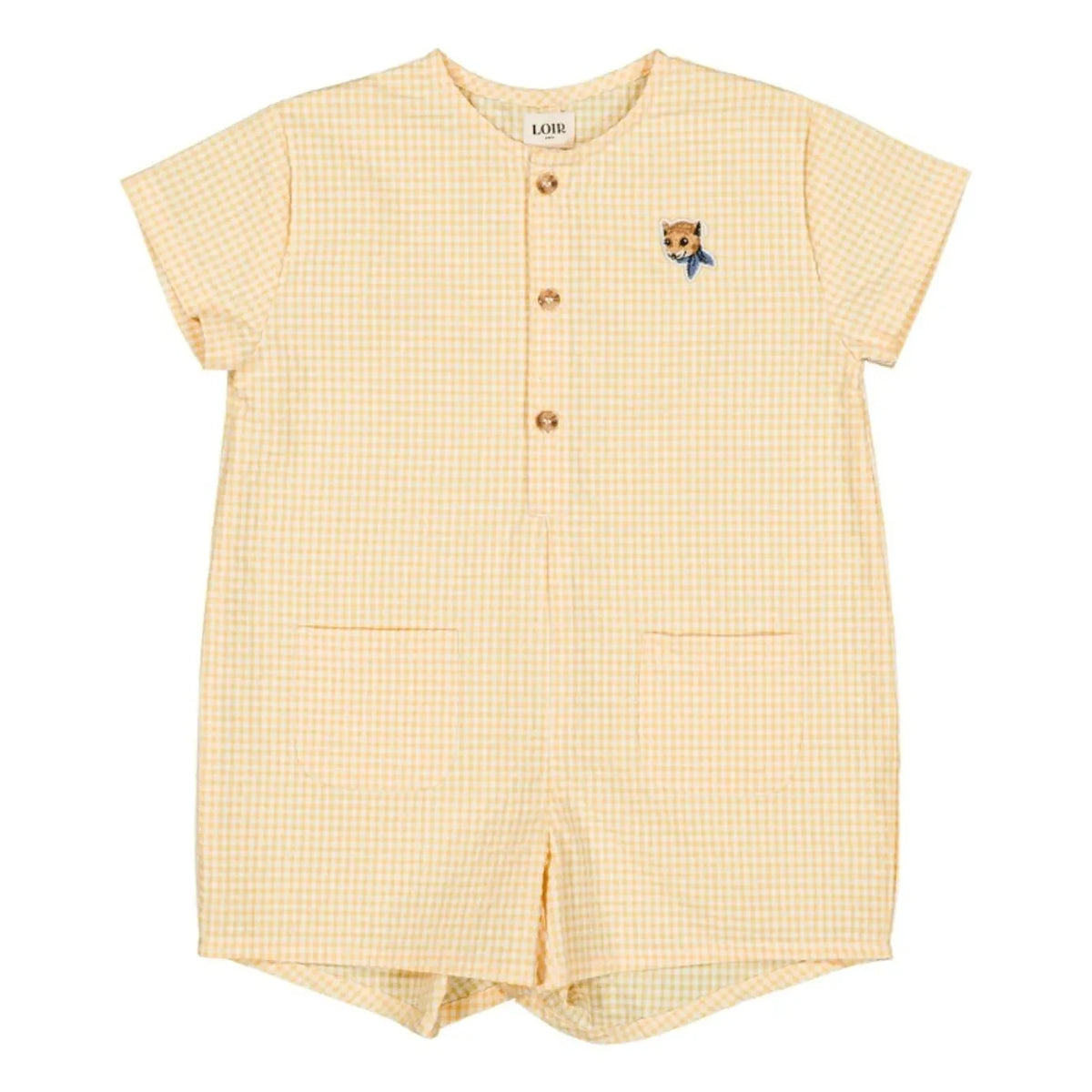 Loir - Mono Vichy de Algodón Orgánico Arsène | Amarillo