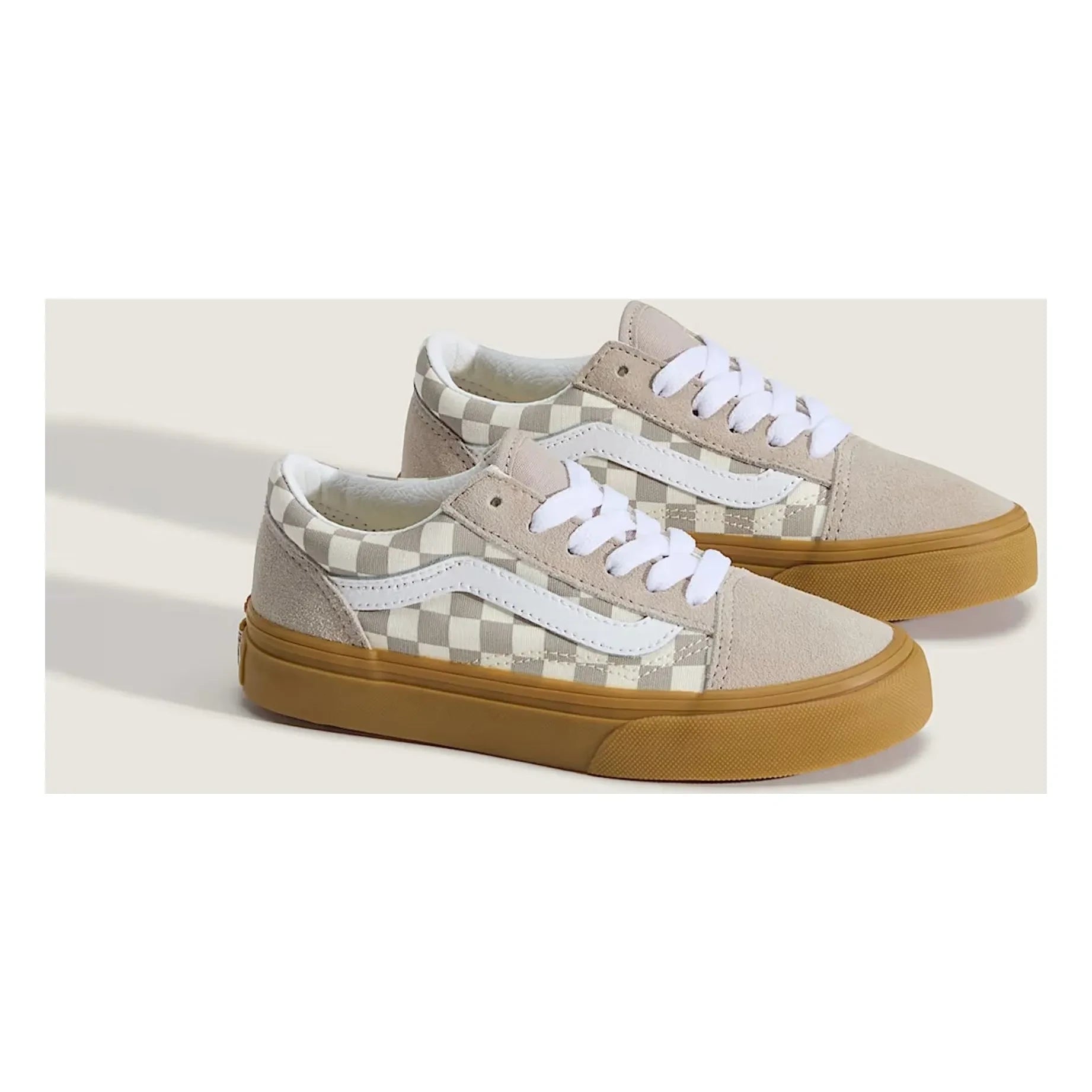 Vans - Cordones de zapatillas Old Skool Gum Check | Oatmeal