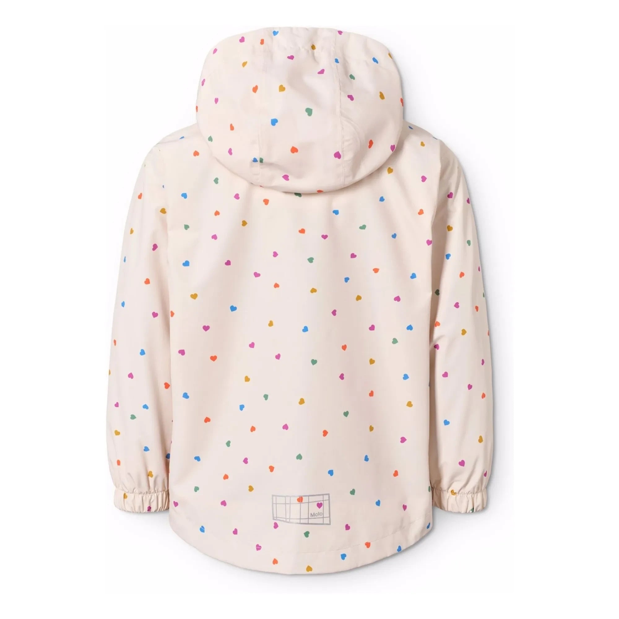Molo - Chaqueta impermeable de fibra reciclada Waiton Cœurs | Rosa pálido