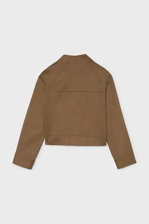 Chaqueta de entretiempo de ante sintético para niños