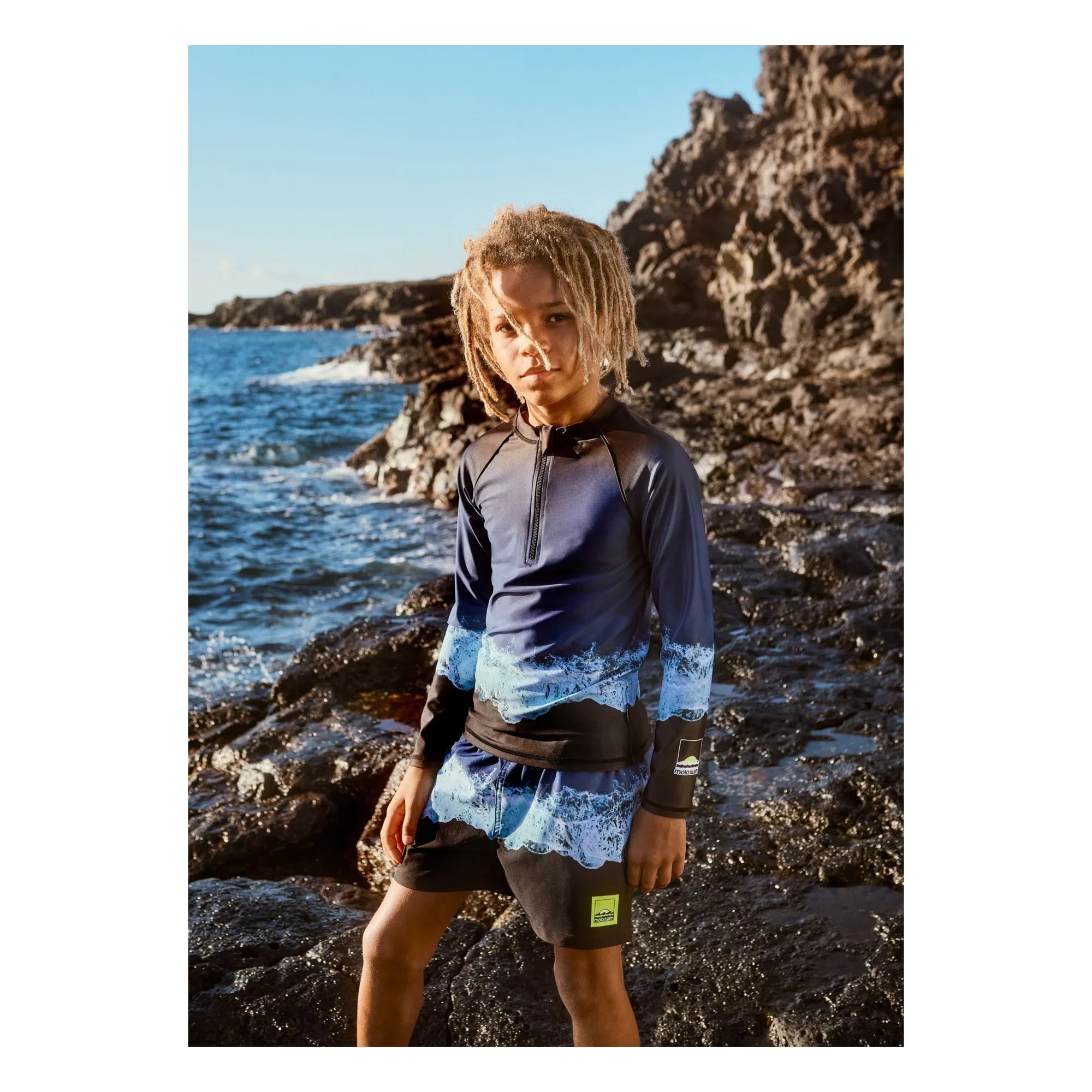 Camiseta de protección UV Molo - Noble Vagues Fibras recicladas | Azul marino