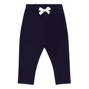 Petit Bateau - Pantalones de felpa de algodón orgánico | Azul noche