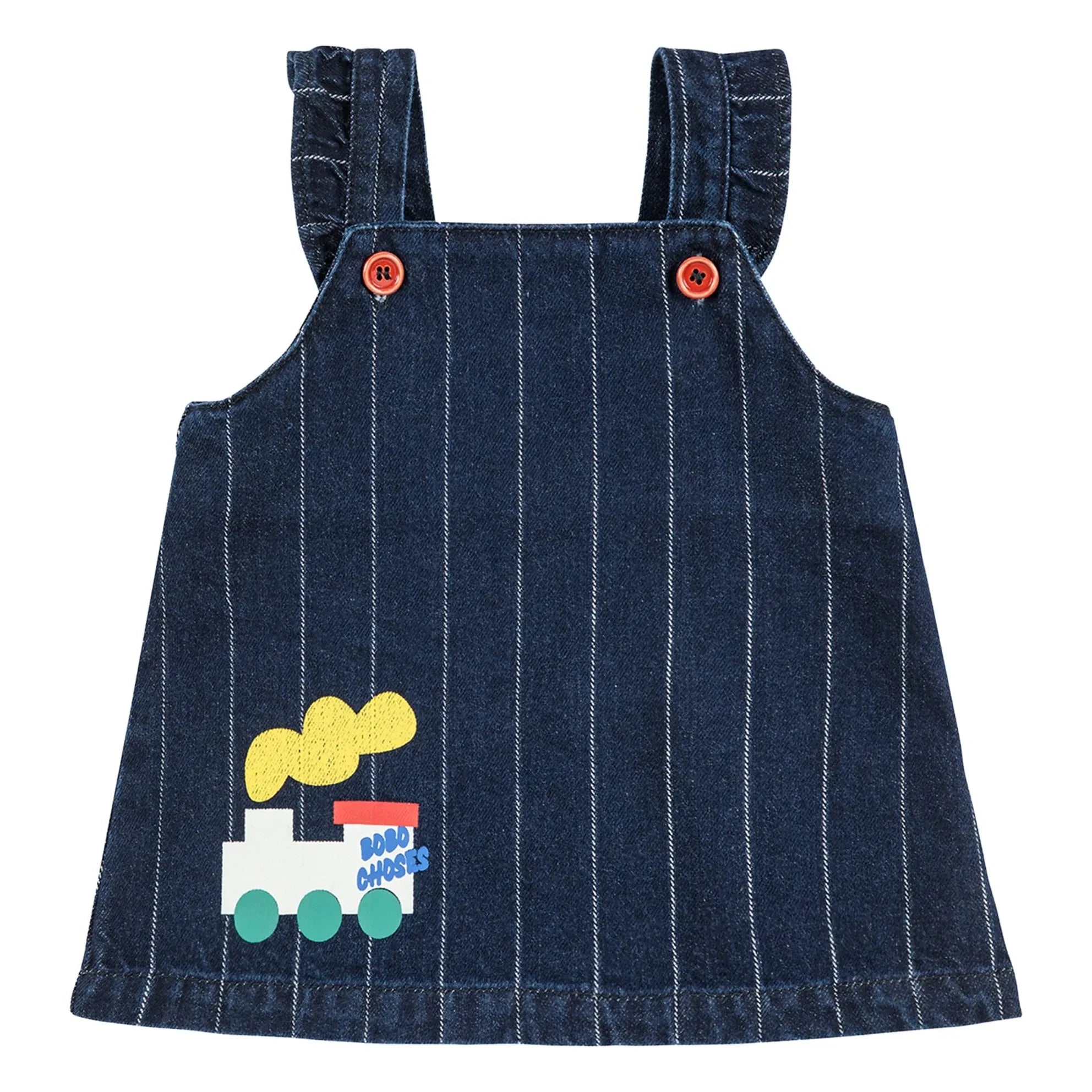 Bobo Choses - Vestido vaquero orgánico Tren | Azul marino