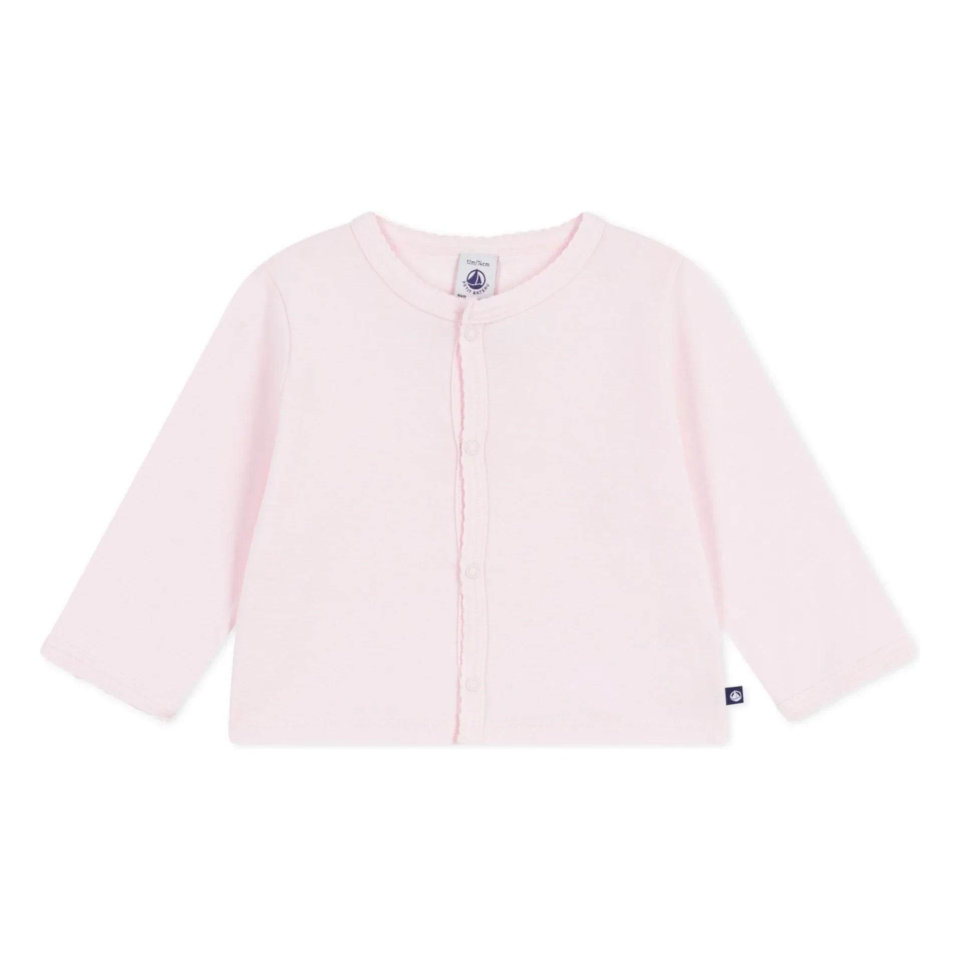Petit Bateau - Chaleco liso | Rosa palo