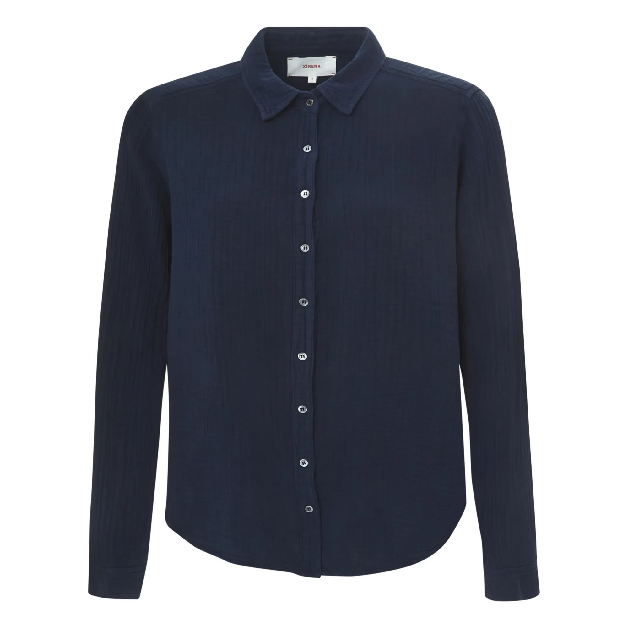 Xirena - Camisa de muselina de algodón Scout | Azul marino