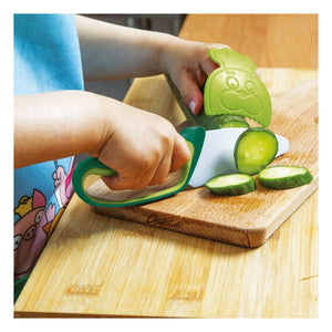 Chefclub - Cuchillo con protector de dedos | Verde