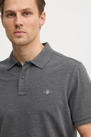 Camiseta de algodón para hombre con cuello tipo Gant