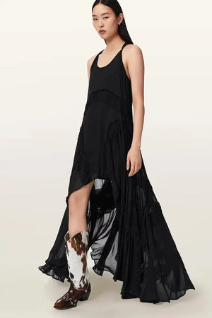 AllSaints Vestido asimétrico de viscosa DORINA