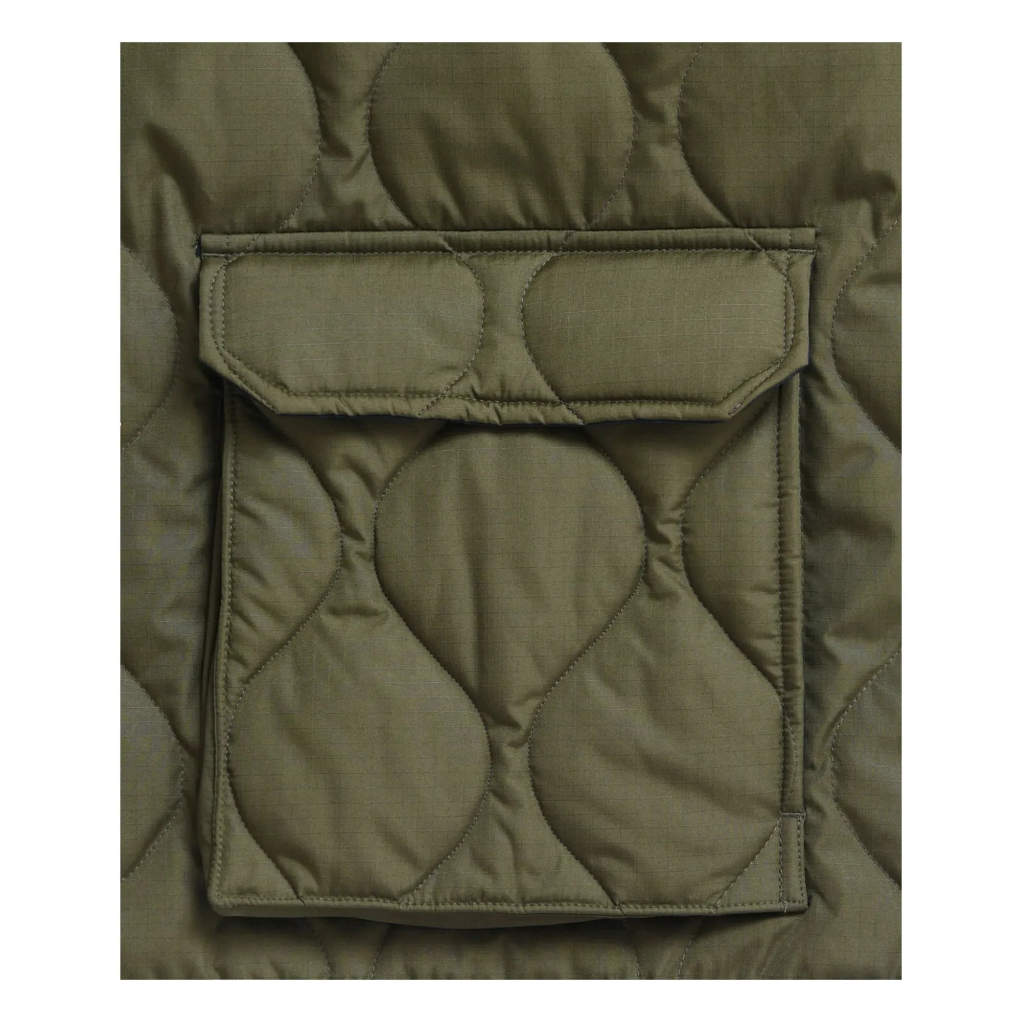 Taion - Abrigo largo acolchado unisex con cremallera | Verde oliva