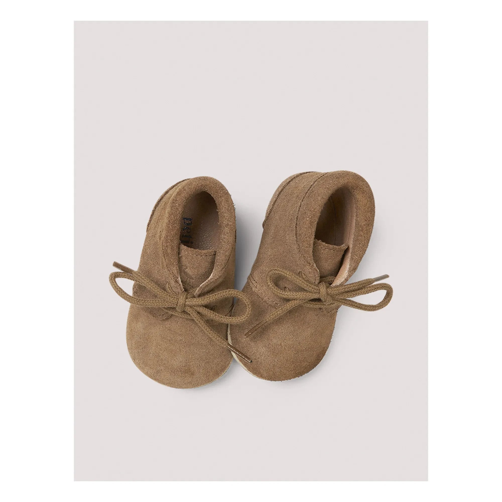 Petit Nord - Zapatillas de cuna de ante | Marrón