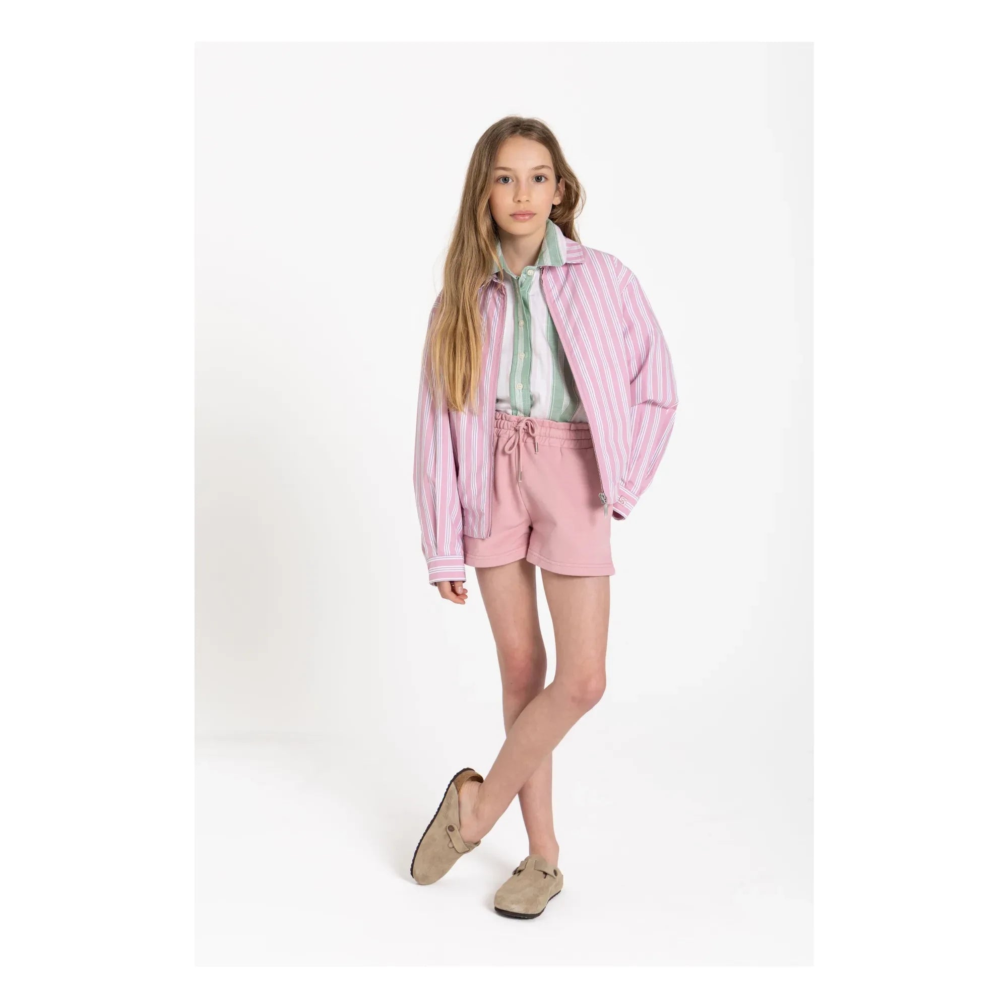 Smallable Kid - Camisa a rayas Sawyer | Verde menta