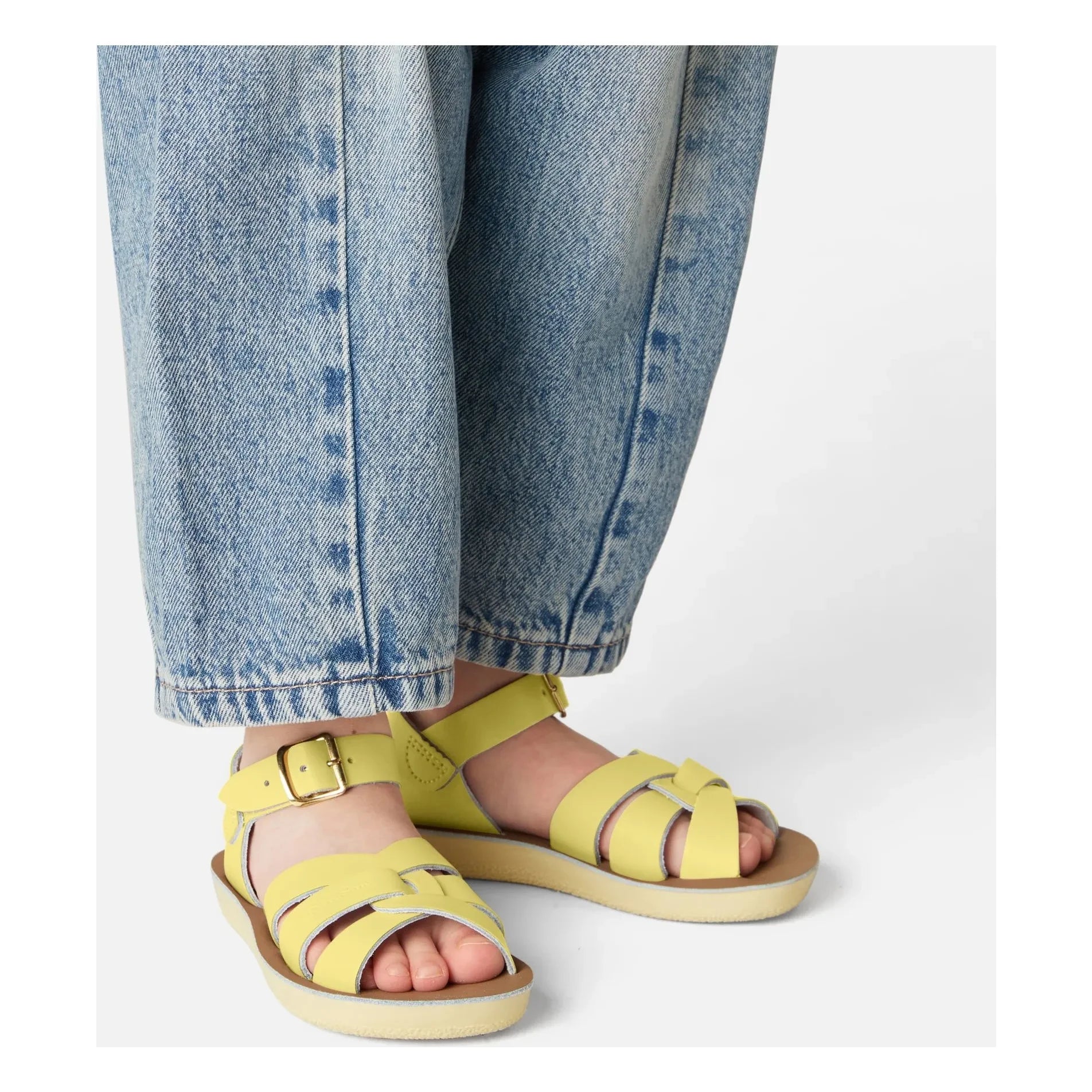 Salt-Water - Sandalias de cuero impermeables | Amarillo pálido