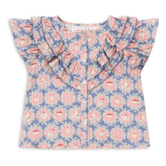 Konges Sløjd - Blusa de algodón orgánico Kim Snacks | Azul